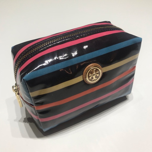 Tory Burch Handbags - Tory Burch Classic Stripe Brigitte Cosmetic Bag